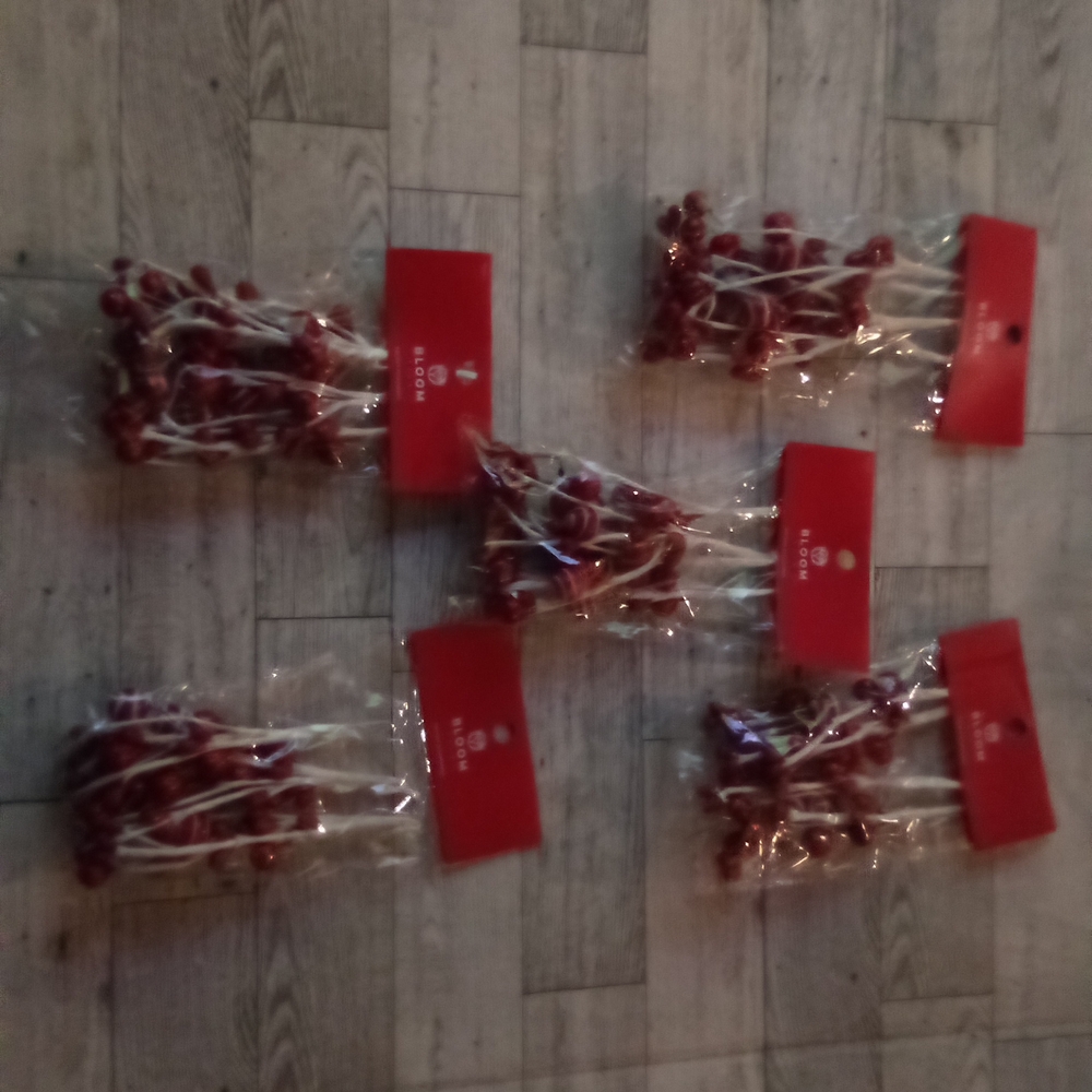 Red Berry Decorative Stems